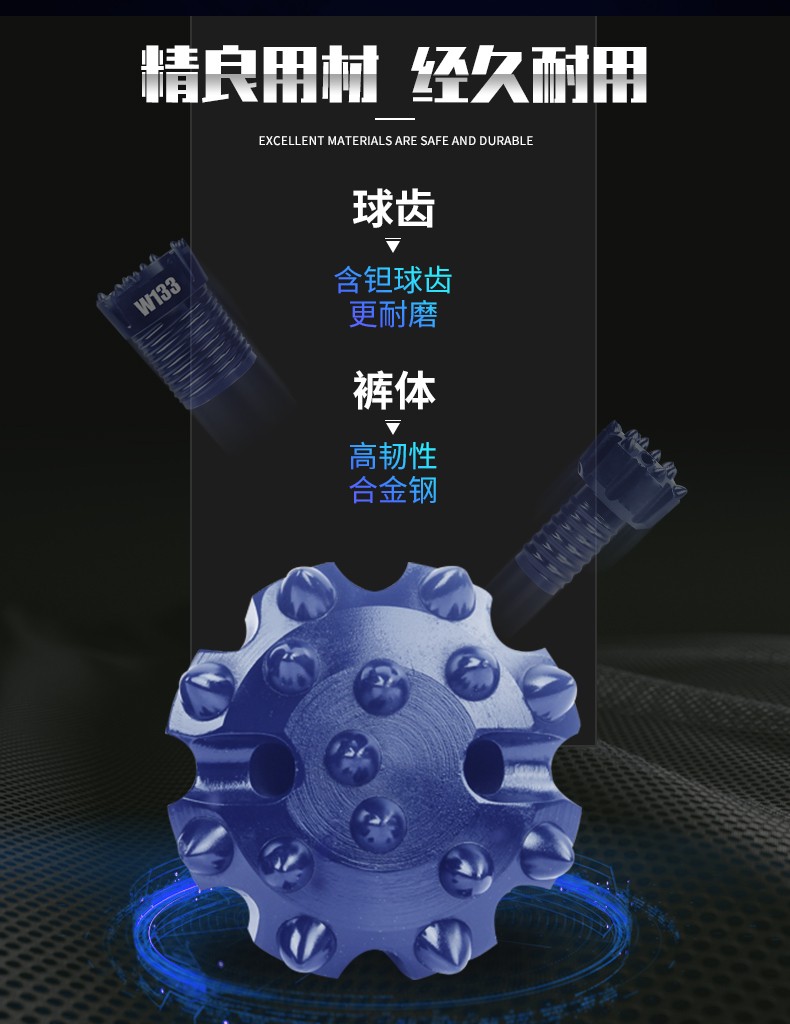 米数多潜孔钻头 提供高中低风压潜孔钻头 潜孔冲击器 等优质采掘钻具