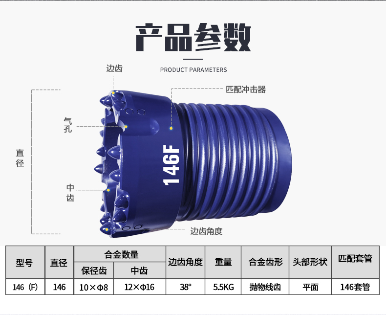 米数多潜孔钻头 提供高中低风压潜孔钻头 潜孔冲击器 等优质采掘钻具