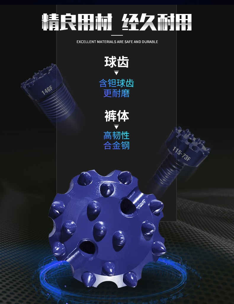 米数多潜孔钻头 提供高中低风压潜孔钻头 潜孔冲击器 等优质采掘钻具