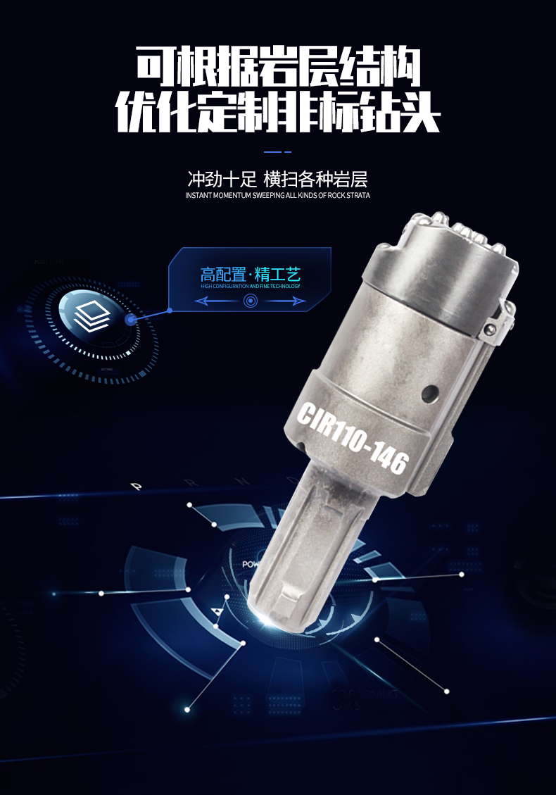 米数多潜孔钻头 提供高中低风压潜孔钻头 潜孔冲击器 等优质采掘钻具