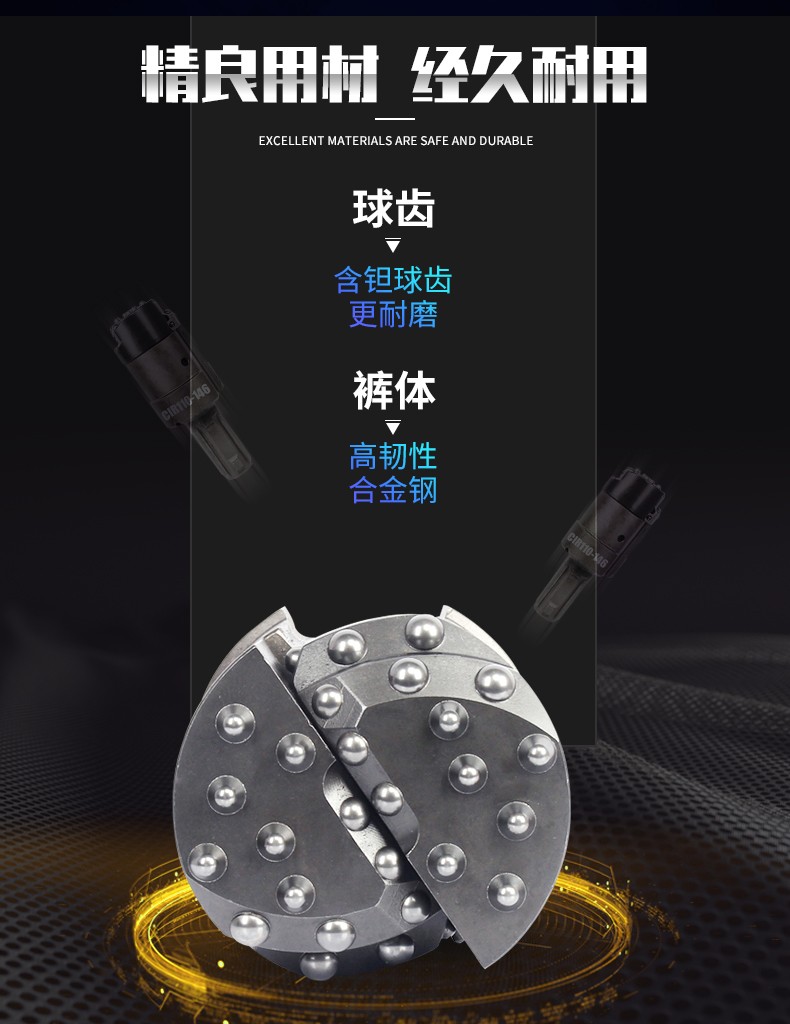 米数多潜孔钻头 提供高中低风压潜孔钻头 潜孔冲击器 等优质采掘钻具