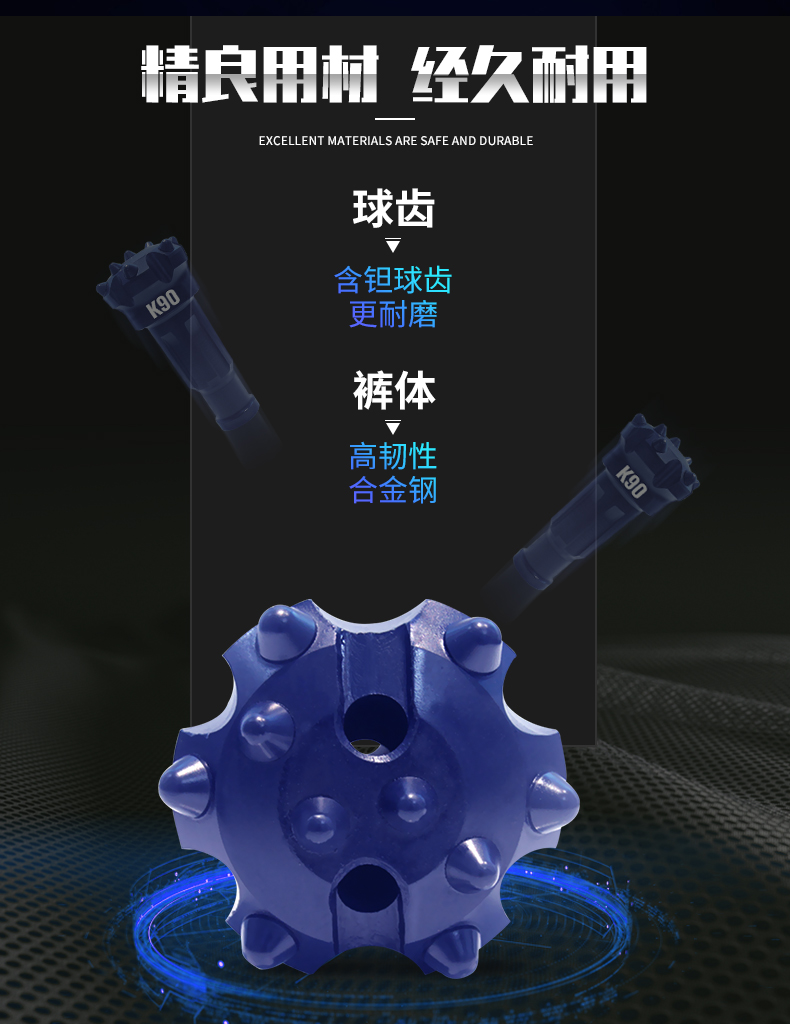 米数多潜孔钻头 提供高中低风压潜孔钻头 潜孔冲击器 等优质采掘钻具