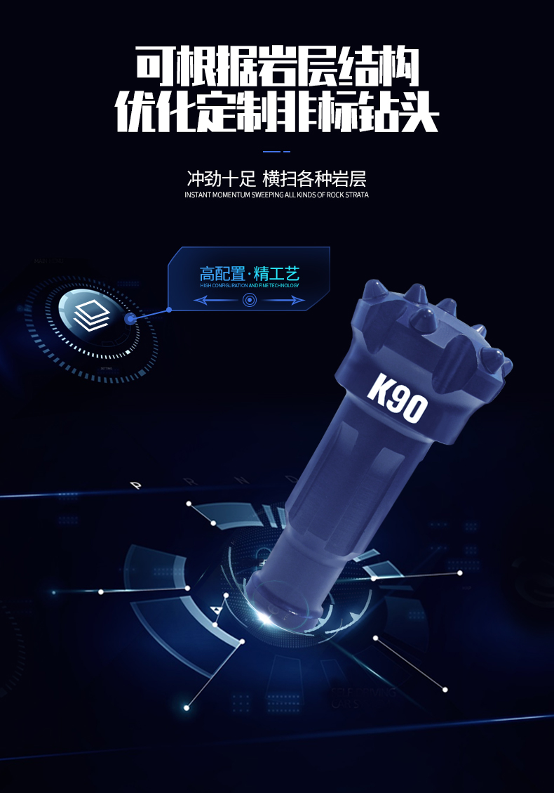 米数多潜孔钻头 提供高中低风压潜孔钻头 潜孔冲击器 等优质采掘钻具