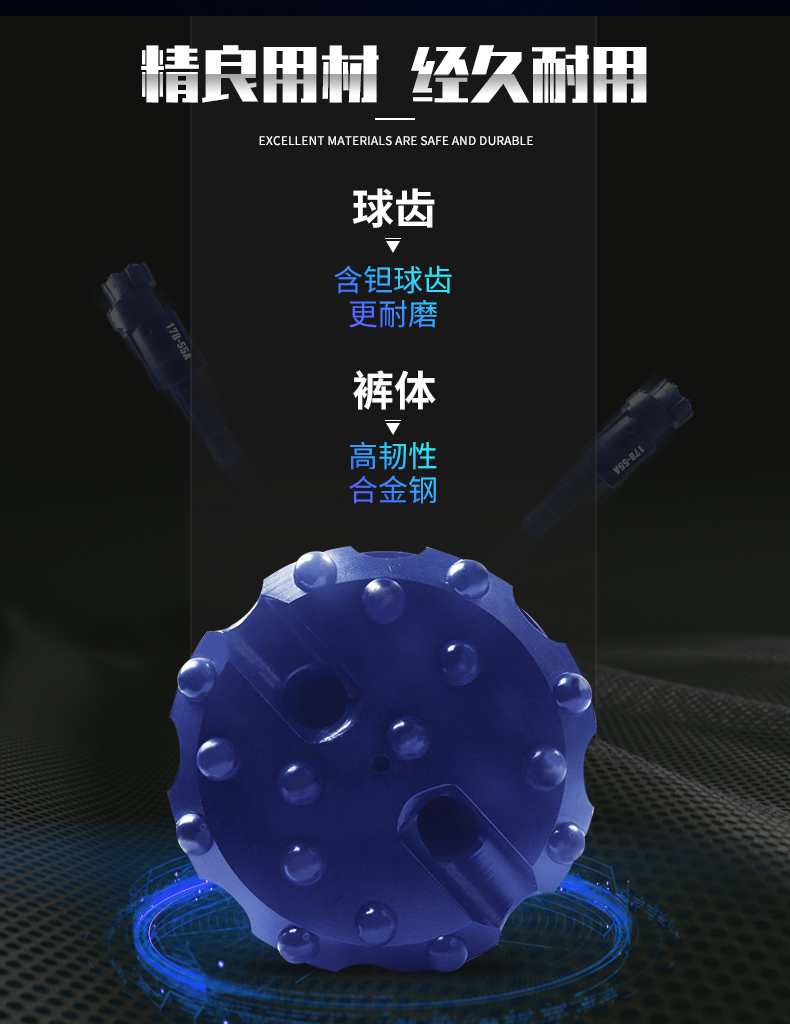 米数多潜孔钻头 提供高中低风压潜孔钻头 潜孔冲击器 等优质采掘钻具