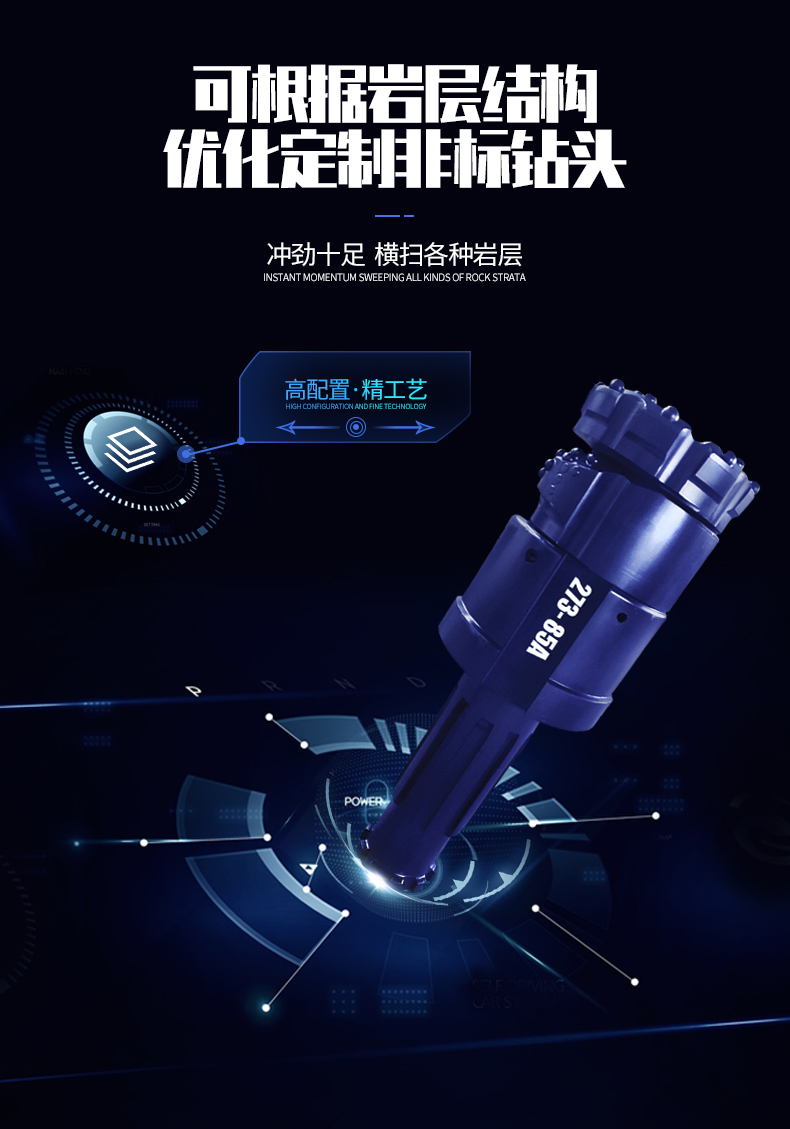 米数多潜孔钻头 提供高中低风压潜孔钻头 潜孔冲击器 等优质采掘钻具