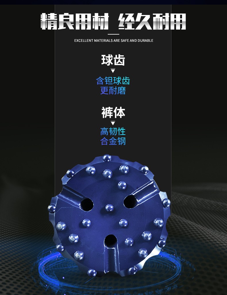 米数多潜孔钻头 提供高中低风压潜孔钻头 潜孔冲击器 等优质采掘钻具