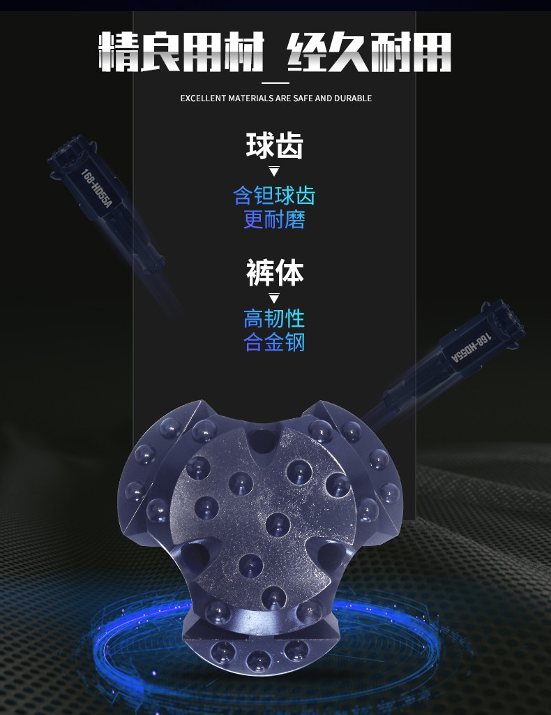 米数多潜孔钻头 提供高中低风压潜孔钻头 潜孔冲击器 等优质采掘钻具