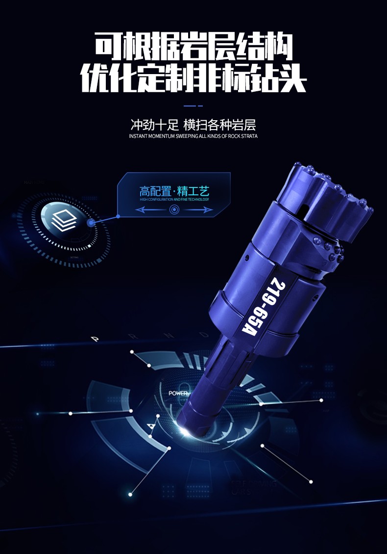 米数多潜孔钻头 提供高中低风压潜孔钻头 潜孔冲击器 等优质采掘钻具