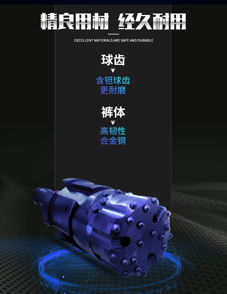 米数多潜孔钻头 提供高中低风压潜孔钻头 潜孔冲击器 等优质采掘钻具